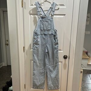 No Boundaries Light Blue Denim Overalls